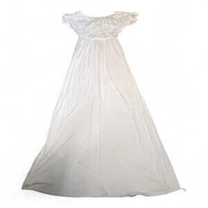 Beeson River White Off-Shoulder Maxi Dress,‎ Size S